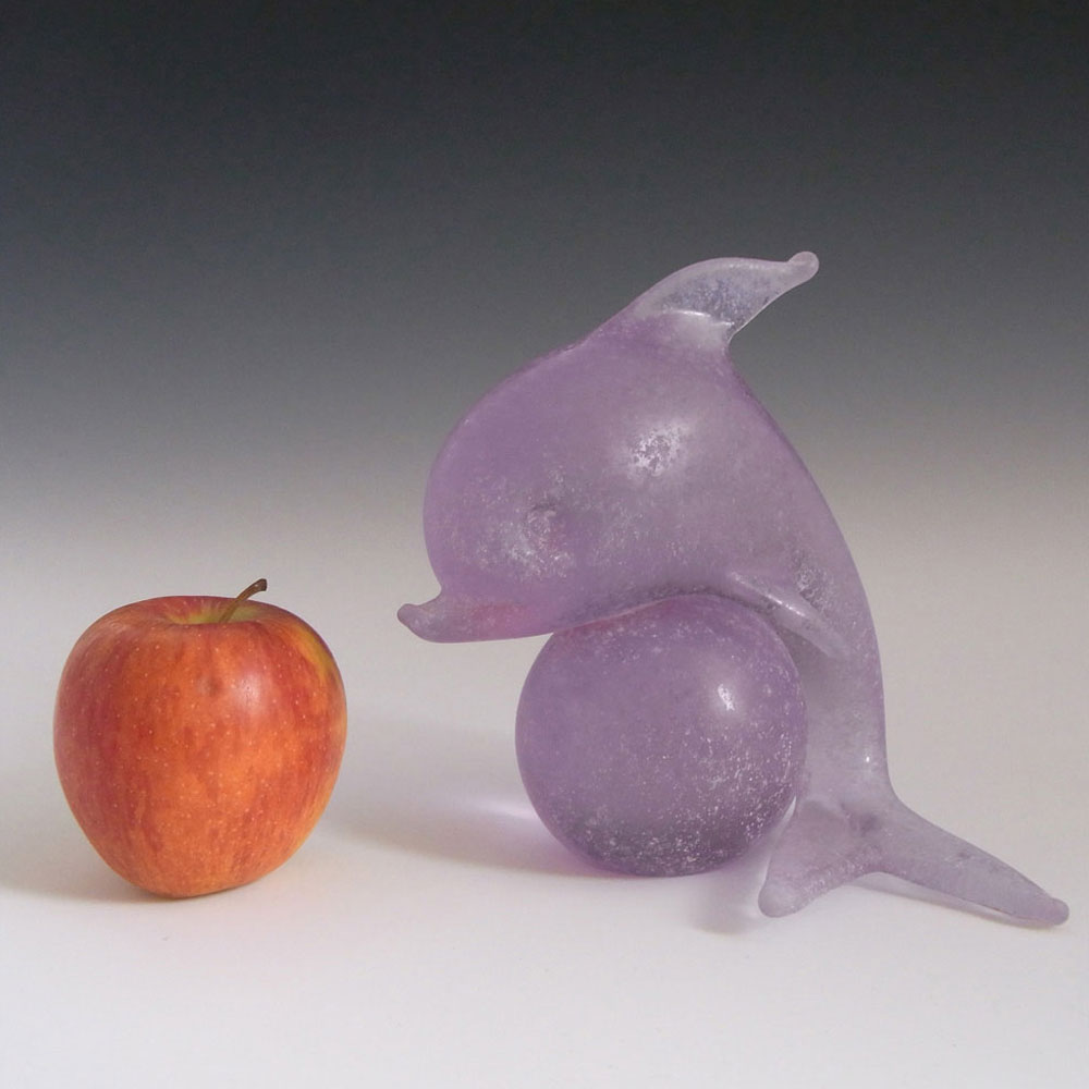 V. Nason & Co Murano 'Scavo' Glass Dolphin Sculpture - Click Image to Close