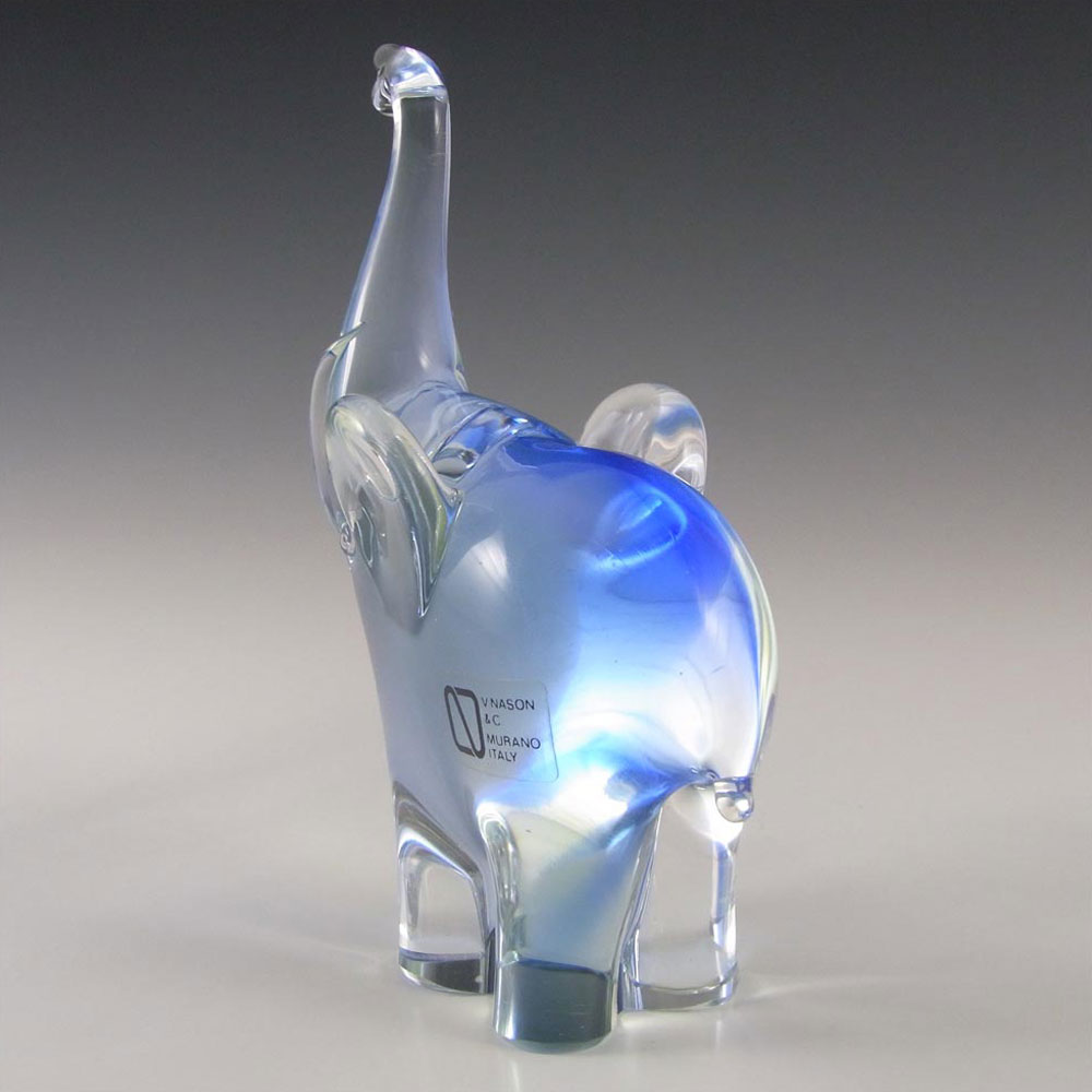 (image for) V. Nason & Co Murano Glass Elephant Sculpture - Labelled - Click Image to Close