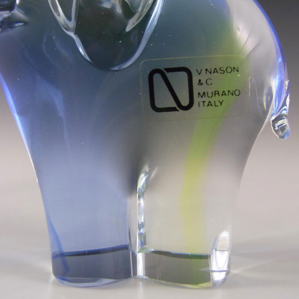 V. Nason & Co Murano Glass Elephant Sculpture - Labelled - Click Image to Close
