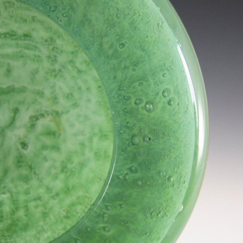 (image for) Stevens + Williams / Royal Brierley Clouded Green Glass Bowl - Click Image to Close