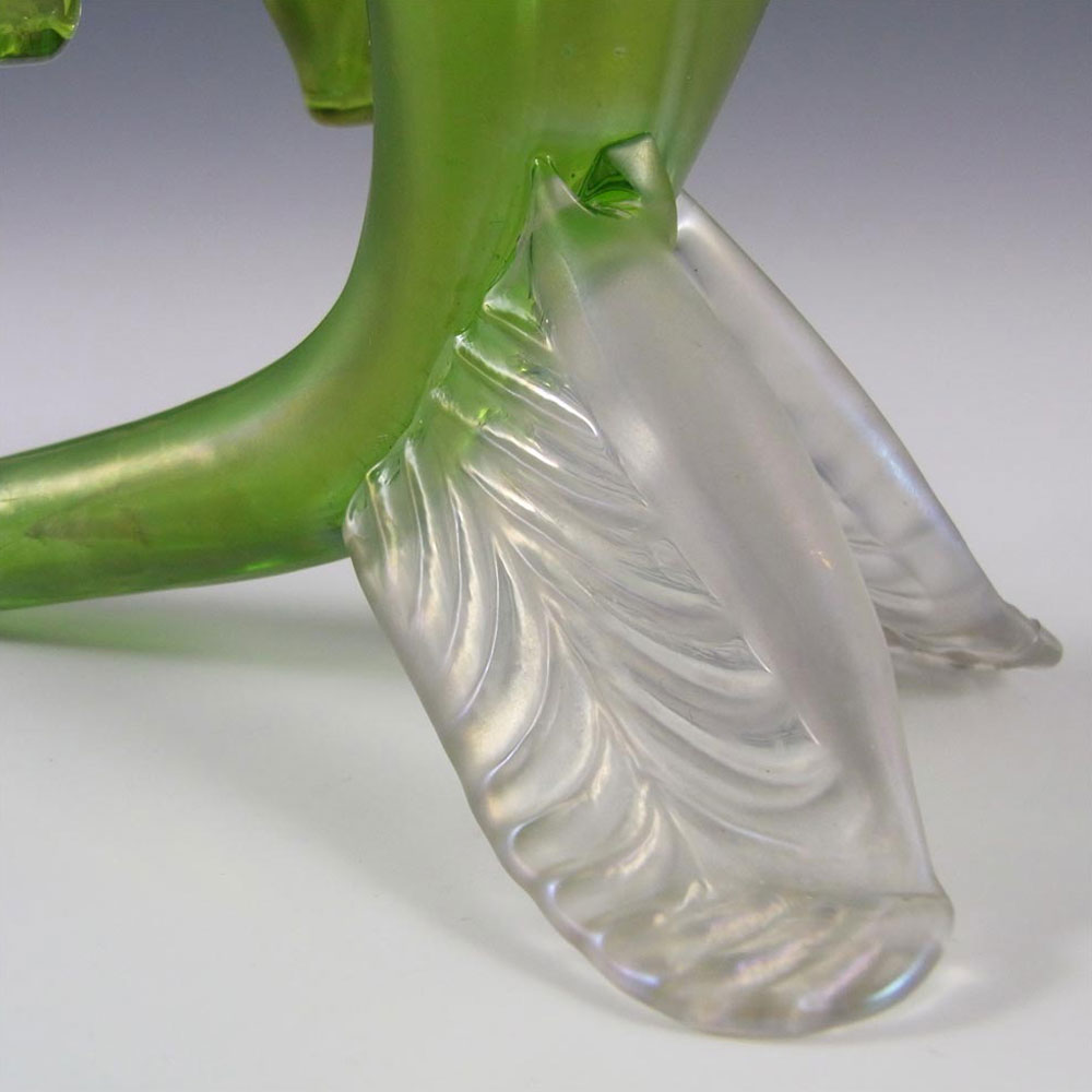 Kralik Art Nouveau 1900's Iridescent Floriform Glass Vase - Click Image to Close