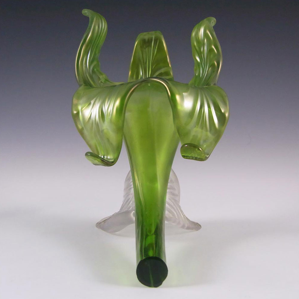 (image for) Kralik Art Nouveau 1900's Iridescent Floriform Glass Vase - Click Image to Close