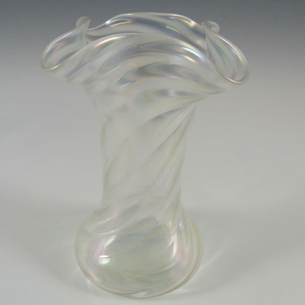 (image for) John Walsh Victorian Art Nouveau Iridescent Glass Vase - Click Image to Close