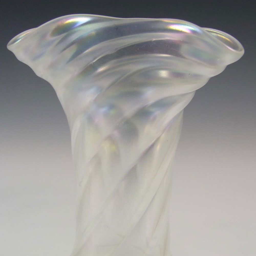 John Walsh Victorian Art Nouveau Iridescent Glass Vase - Click Image to Close