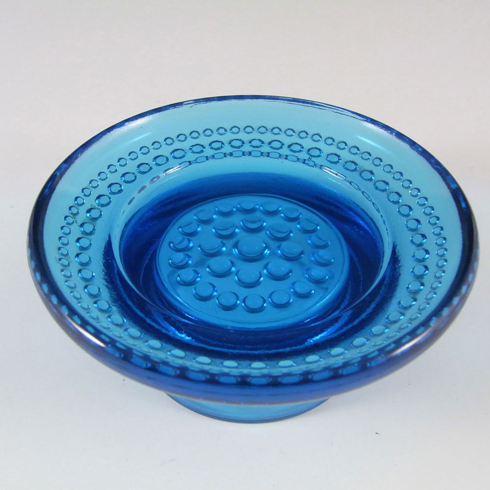 Cascade / Wood Bros Blue Glass 'Kastehelmi' Candle Holder - Click Image to Close