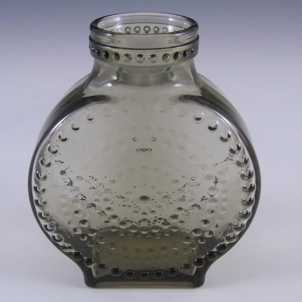 (image for) Cascade / Wood Bros Smoky Grey Glass 'Kastehelmi' Bottle Vase - Click Image to Close