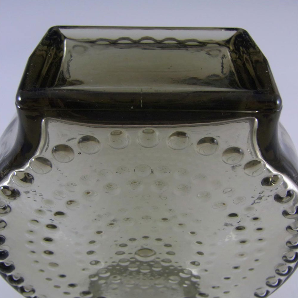 (image for) Cascade / Wood Bros Smoky Grey Glass 'Kastehelmi' Bottle Vase - Click Image to Close