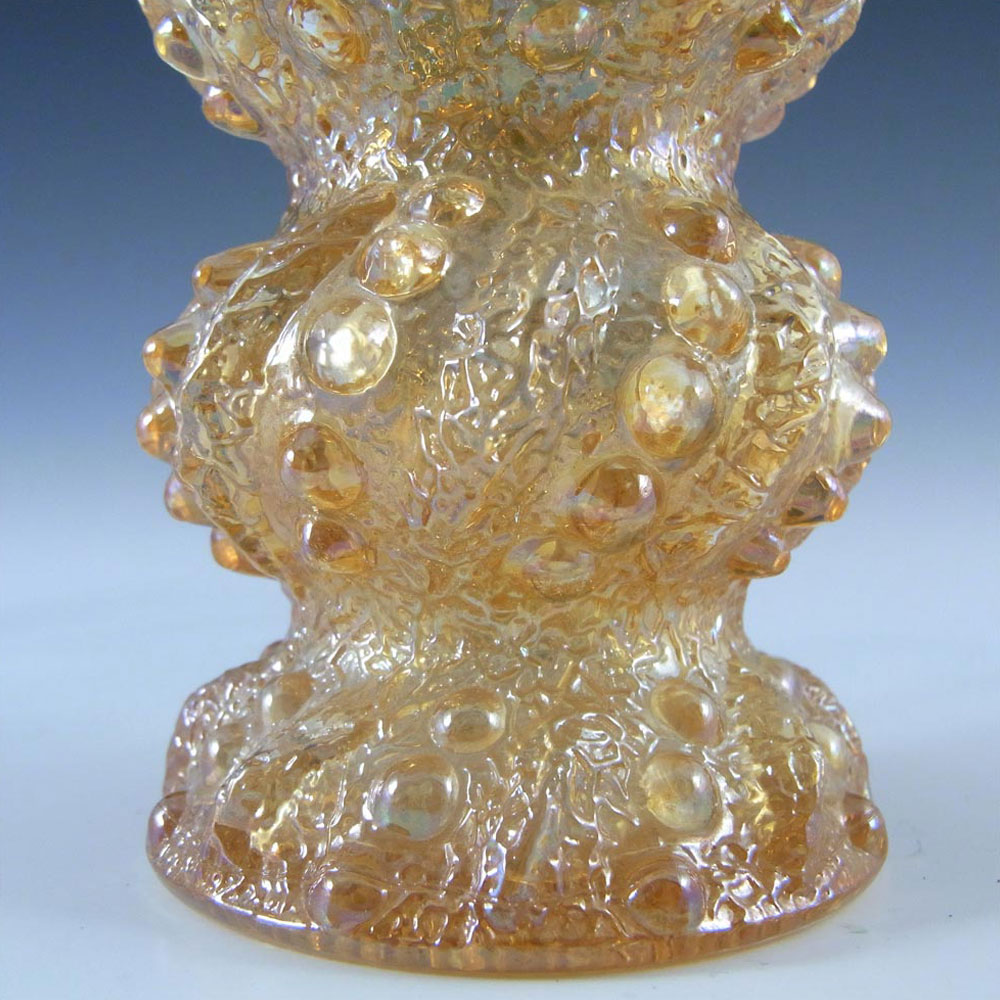 2 x Oberglas Austrian Textured Glass Vases / Candlesticks - Click Image to Close