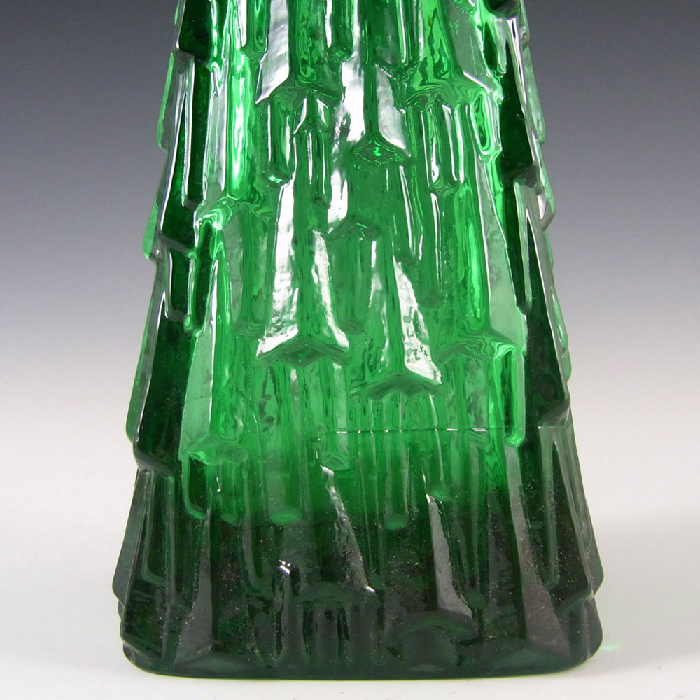 (image for) Oberglas Austrian Tall Green Textured Glass Vase - Click Image to Close