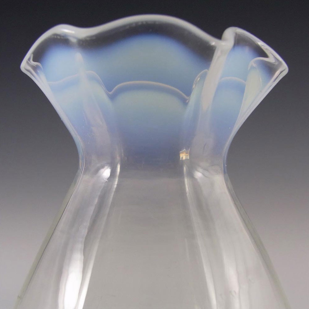 Victorian 1890's Opalescent Glass Vase - Click Image to Close