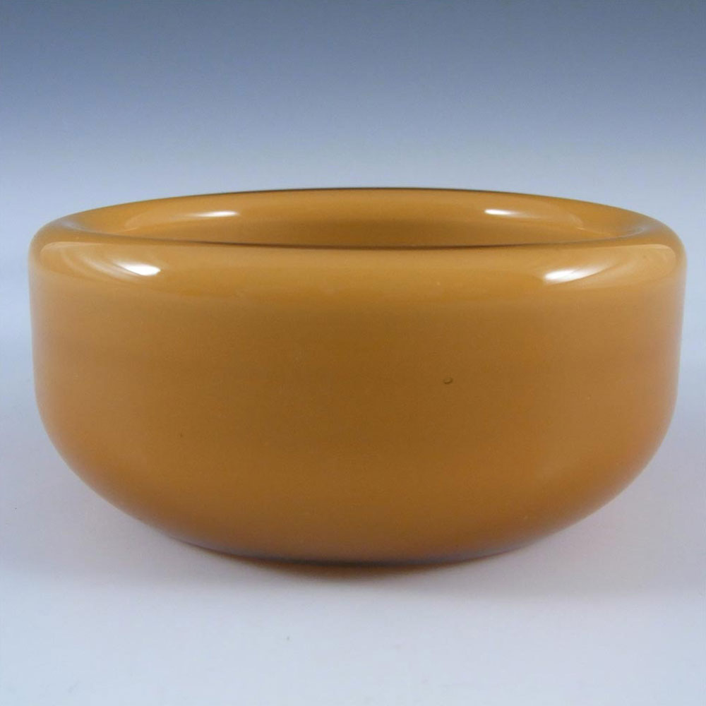 (image for) Holmegaard Palet Amber Cased Glass Bowl by Michael Bang - Click Image to Close