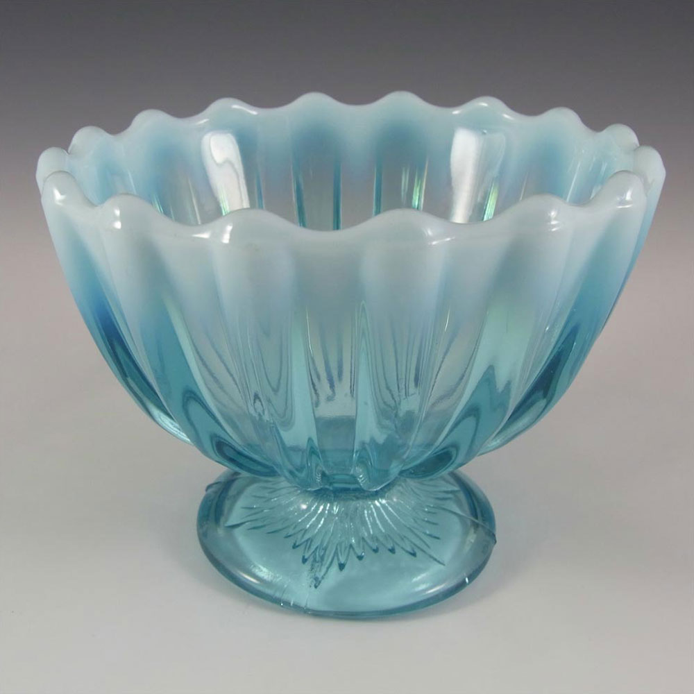 (image for) Davidson 1900's Blue Pearline Glass 'Brideshead' Bowl - Click Image to Close