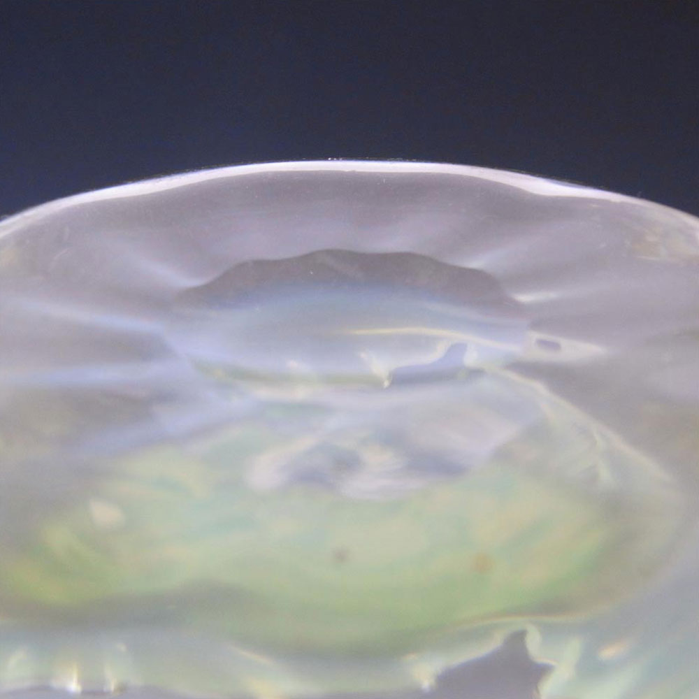 (image for) Victorian 1880's Opalescent Green Glass Antique Bowl - Click Image to Close