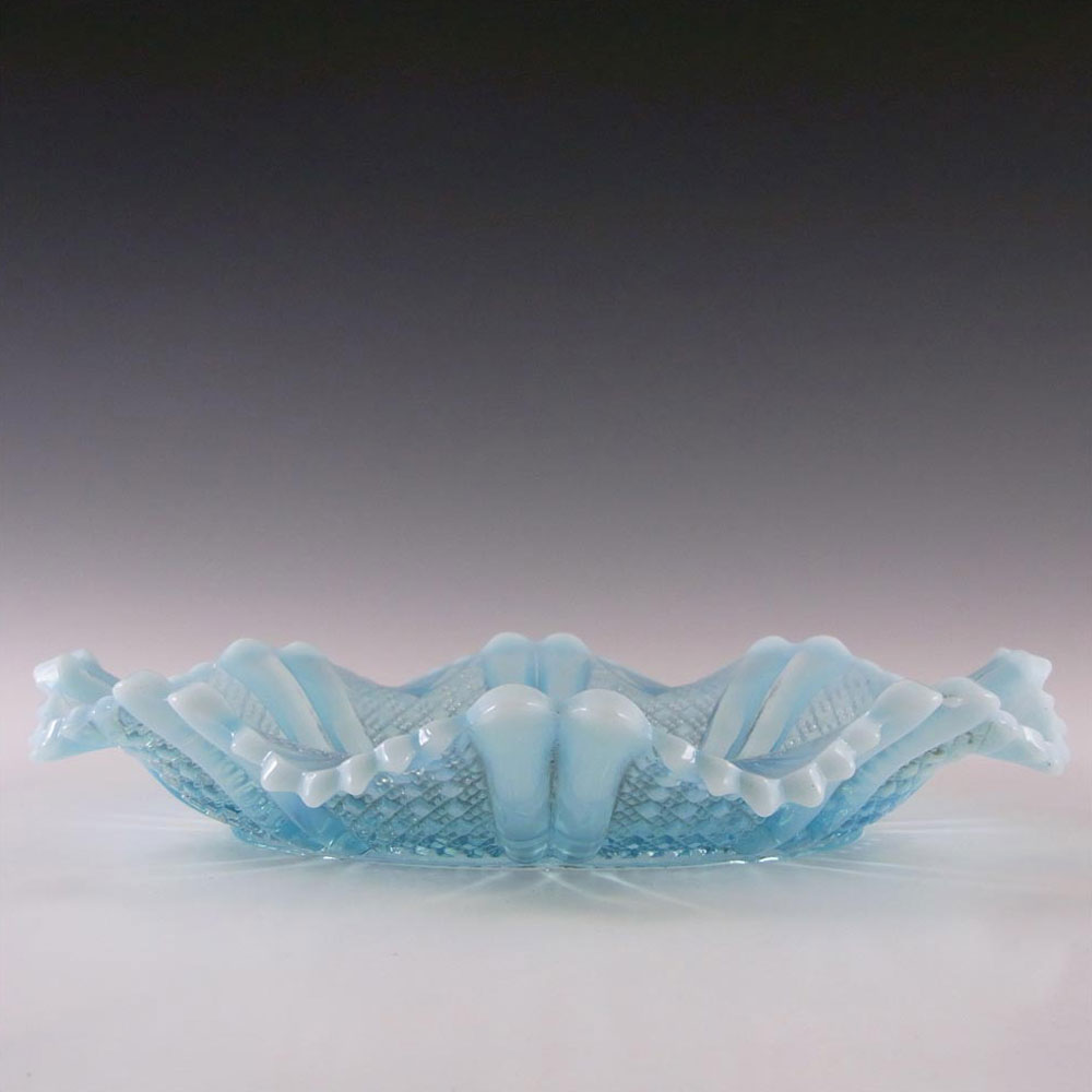 (image for) Davidson 1900's Blue Pearline Glass 'Richelieu' Bowl - Click Image to Close