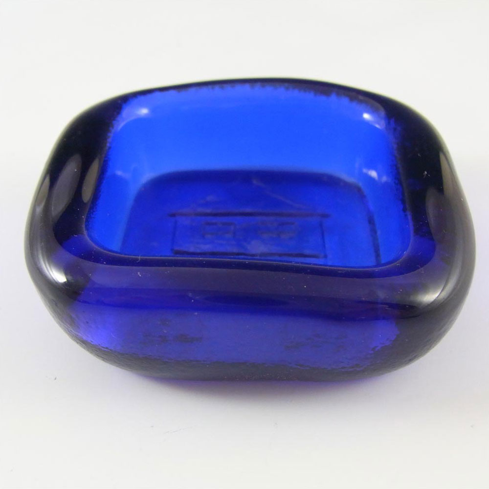 PLUS Glashytta 1970s Blue Glass Bowl - Richard Duborgh - Click Image to Close