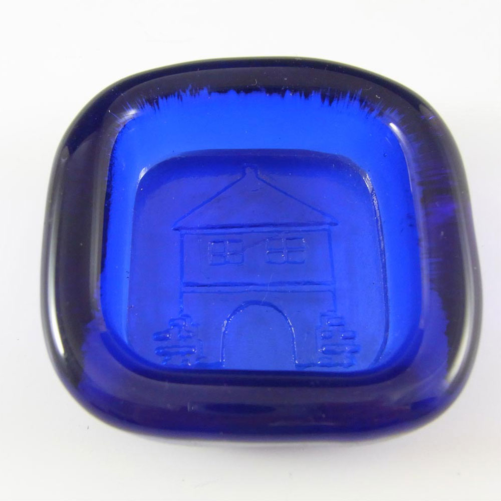 (image for) PLUS Glashytta 1970s Blue Glass Bowl - Richard Duborgh - Click Image to Close