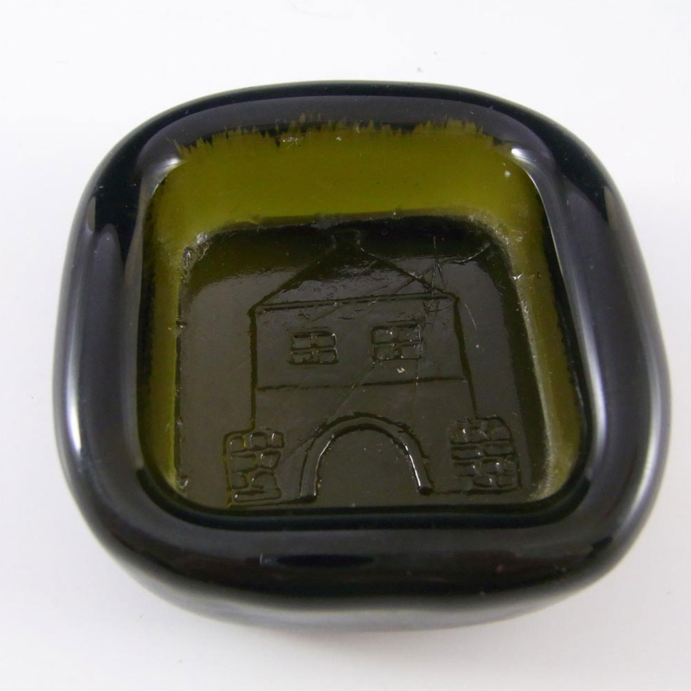 PLUS Glashytta 1970s Green Glass Bowl - Richard Duborgh - Click Image to Close
