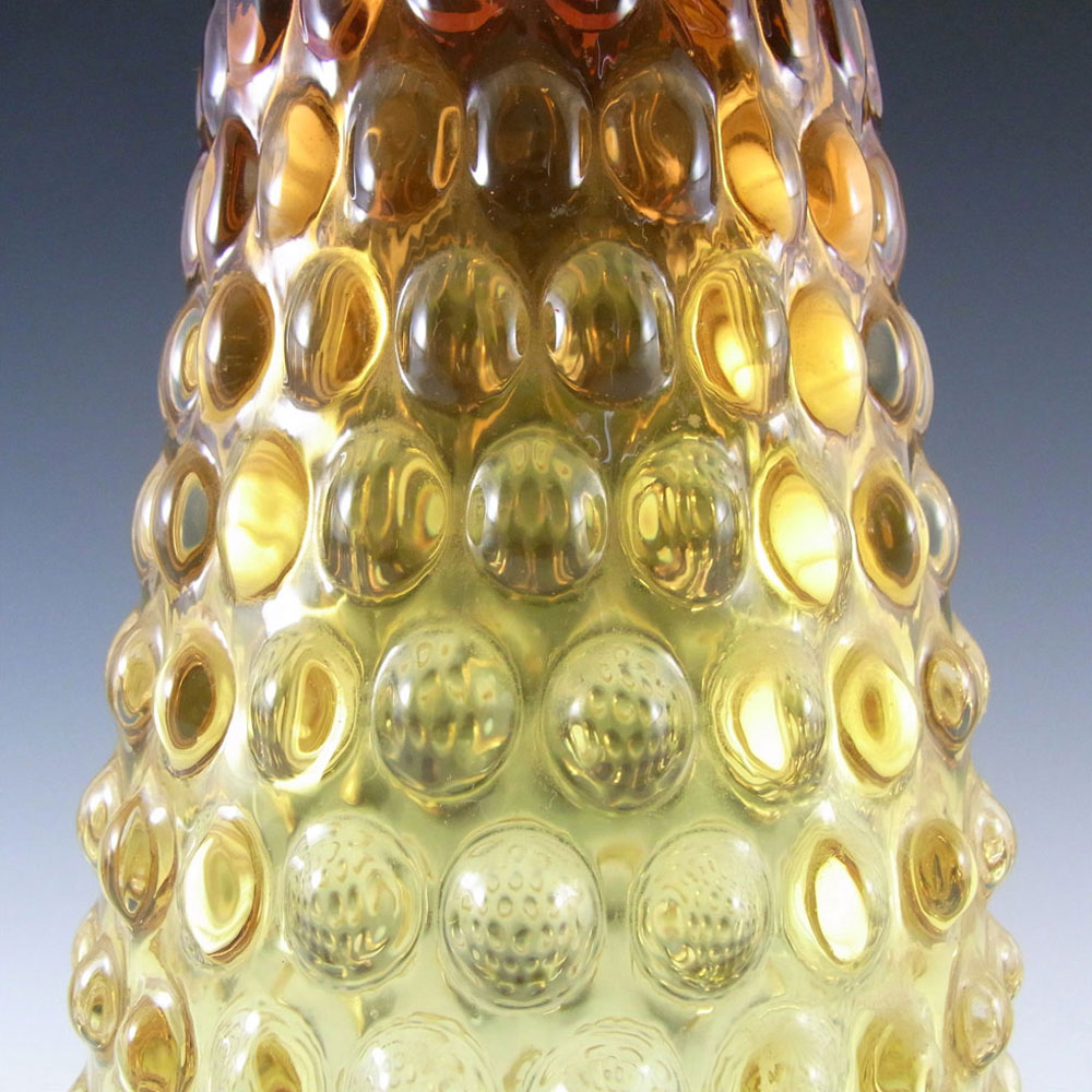 (image for) Prachen Czech Amber Glass Vase - Frantisek Koudelka - Click Image to Close