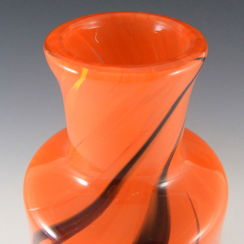 Prachen 70s Red Glass 'Flora' Vase - Frantisek Koudelka - Click Image to Close