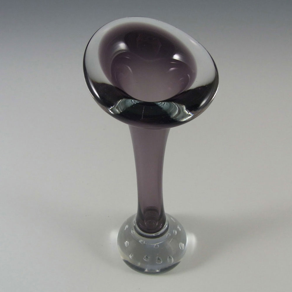 (image for) Swedish Aseda Purple Glass Jack In The Pulpit/Bone Vase - Click Image to Close