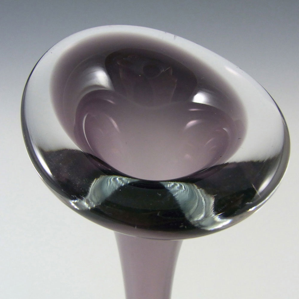 (image for) Swedish Aseda Purple Glass Jack In The Pulpit/Bone Vase - Click Image to Close