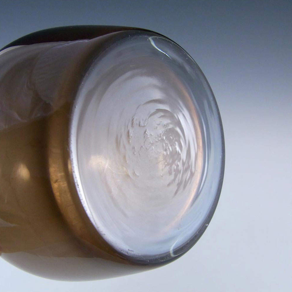 (image for) Riihimaki / Riihimaen Lasi Oy Finnish Brown Glass Vase - Click Image to Close