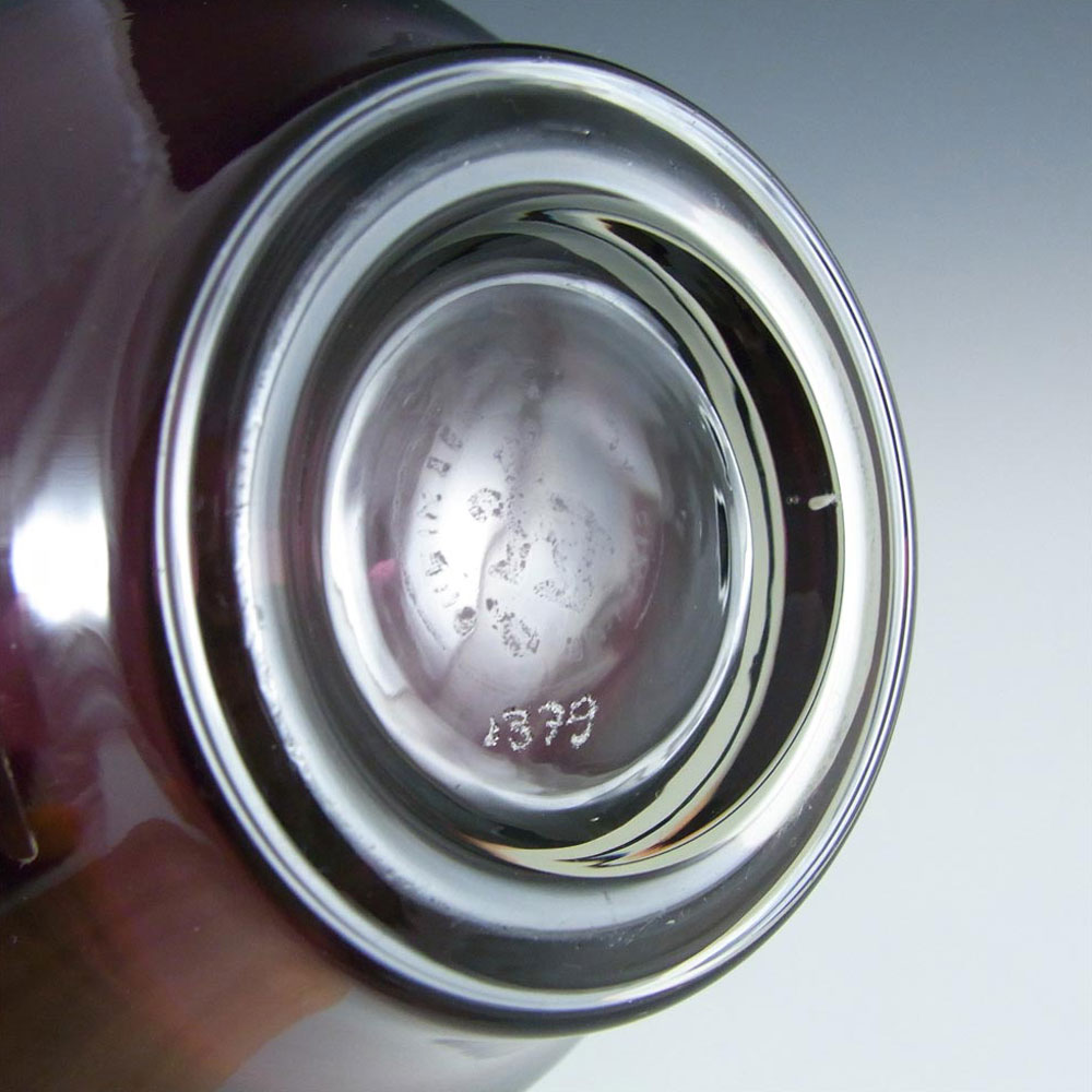 (image for) Riihimaki #1379 Riihimaen Purple Glass 8" Vase - Marked - Click Image to Close