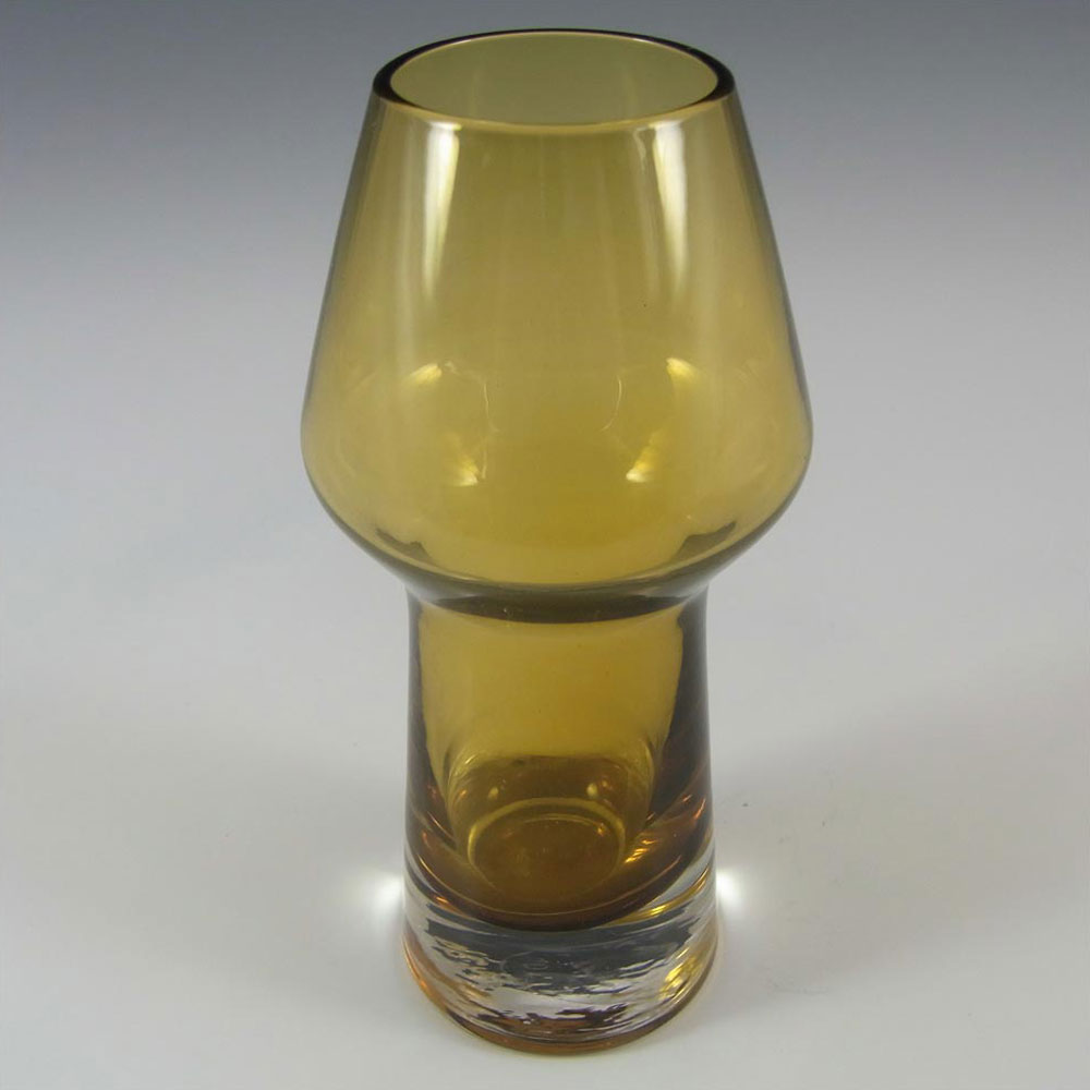 (image for) Riihimaki #1436 Riihimaen Aimo Okkolin Amber Glass 'Strömboli' Vase - Click Image to Close