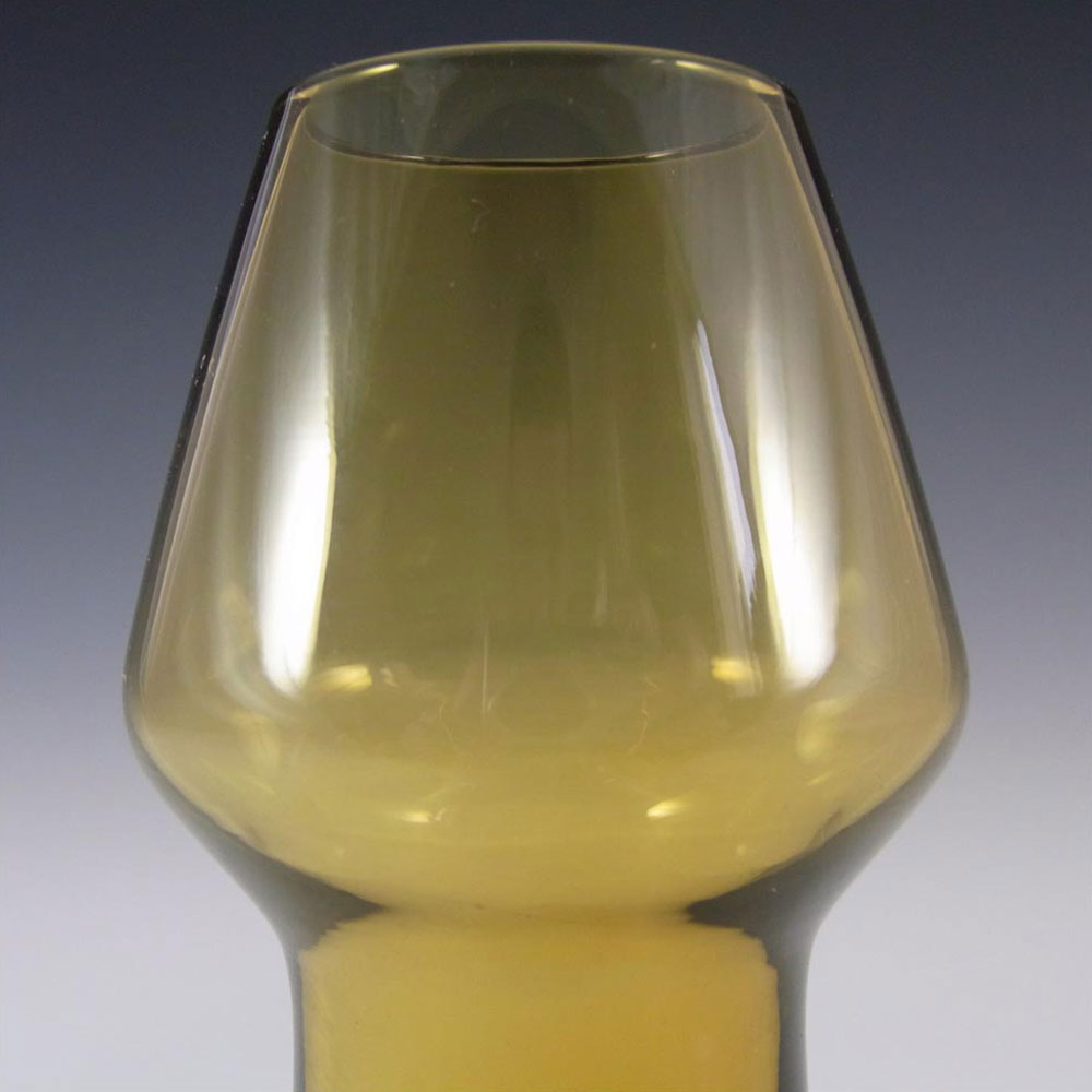 (image for) Riihimaki #1436 Riihimaen Aimo Okkolin Amber Glass 'Strömboli' Vase - Click Image to Close