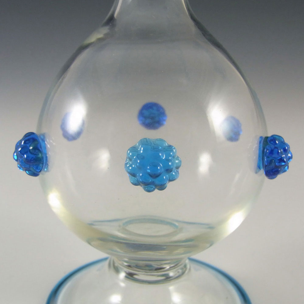 (image for) Signed Salviati Murano Venetian Blue Glass Vase - Click Image to Close