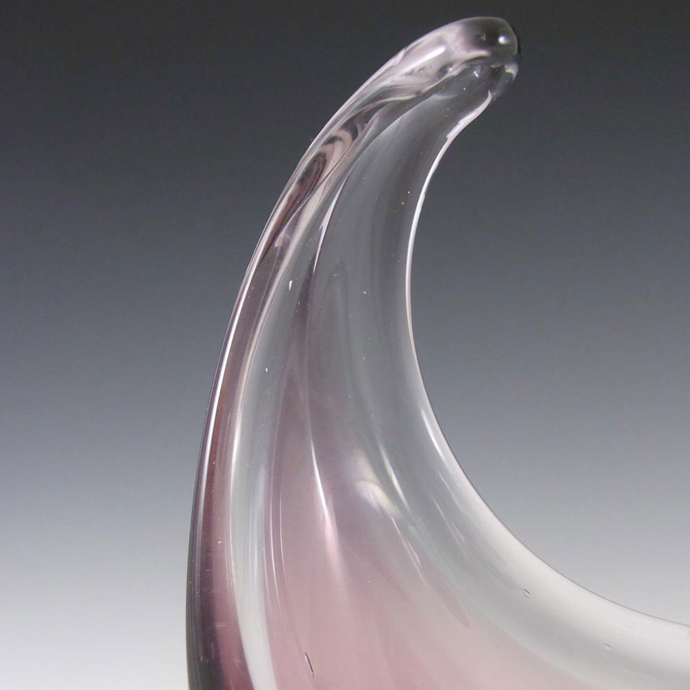 (image for) Scandinavian Style Purple Cased Glass Sculpture Bowl - Click Image to Close