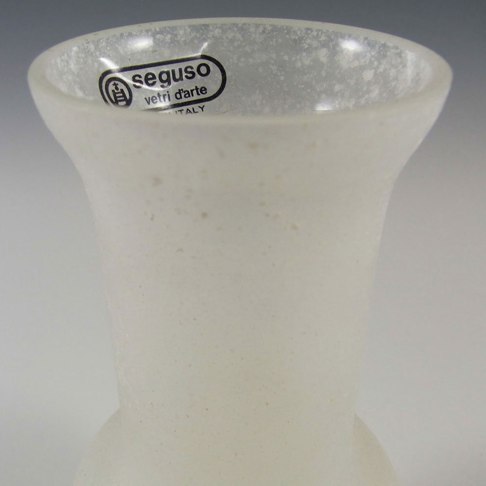 Seguso Vetri d'Arte Murano Glass 'Scavo' Vase, Labelled - Click Image to Close