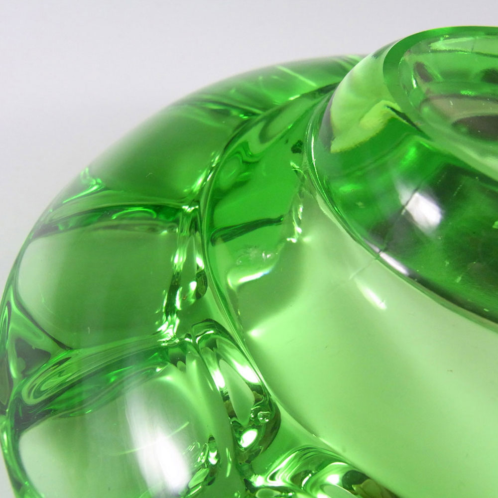 (image for) Sklo Union Rosice Green Glass Bowl - Adolf Matura #983 - Click Image to Close
