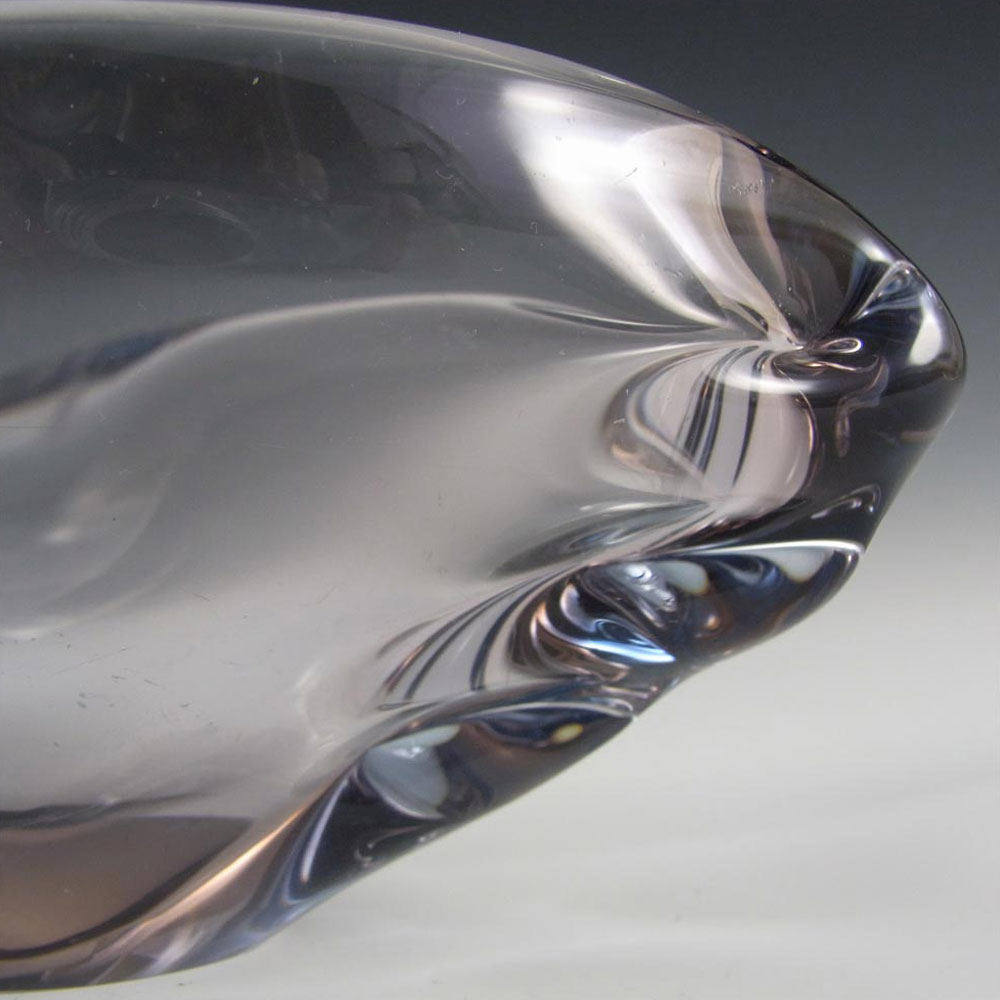 (image for) Skrdlovice #54133 Czech Blue & Pink Glass Bowl by Jan Kotik - Click Image to Close