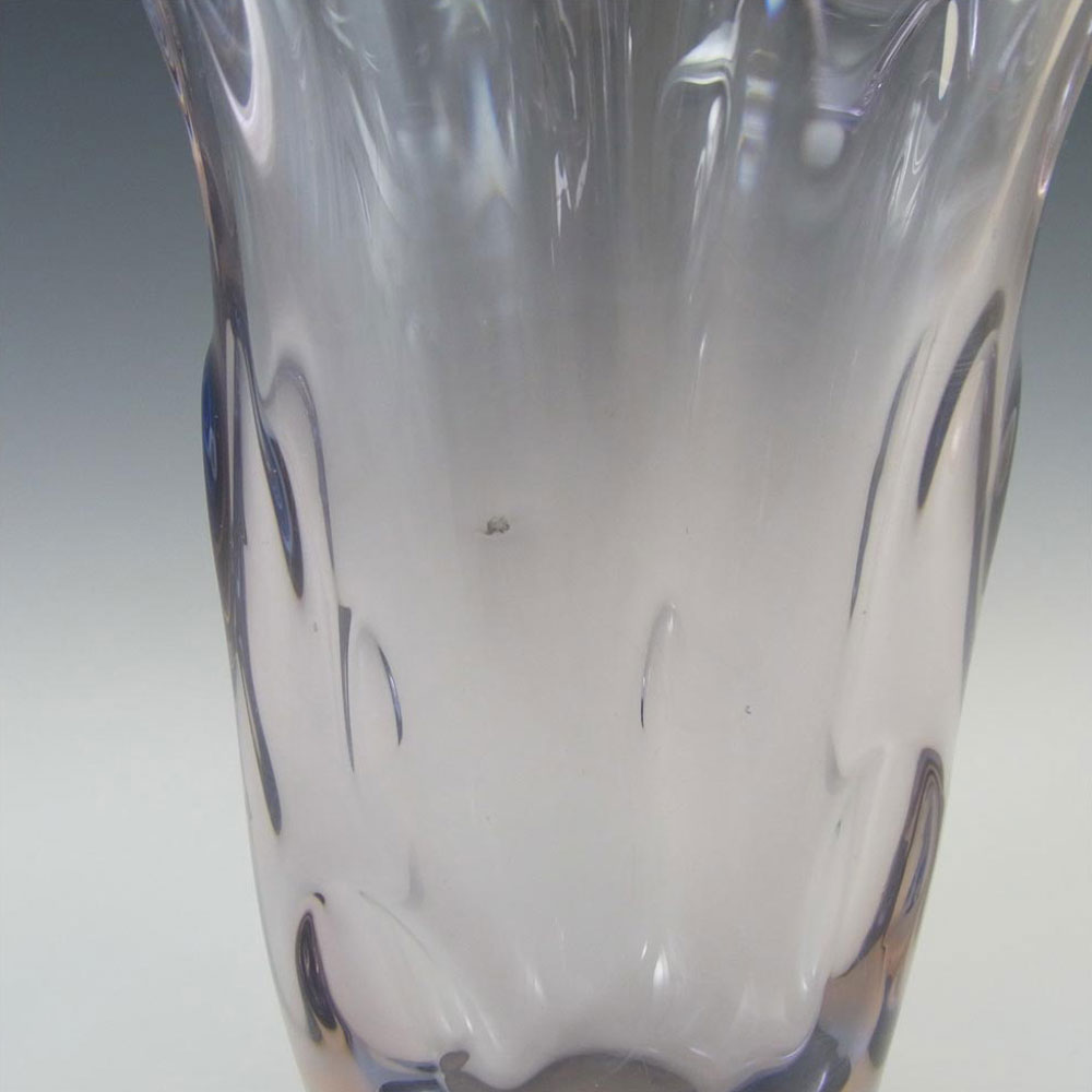 Skrdlovice #5630 Czech Pink & Blue Glass Vase by Jindrich Beránek - Click Image to Close
