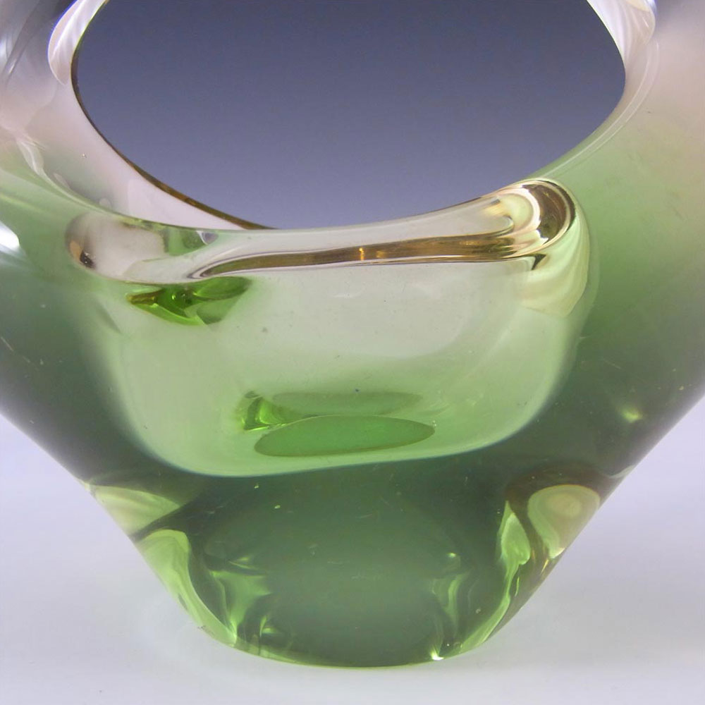 (image for) Skrdlovice #6240 Czech Glass Sculpture Bowl by Jan Beránek - Click Image to Close
