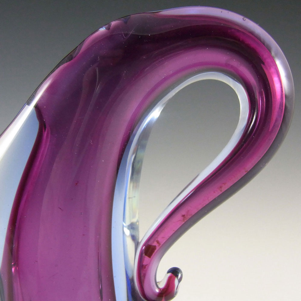 (image for) Murano / Venetian Purple & Blue Sommerso Glass Vase - Click Image to Close