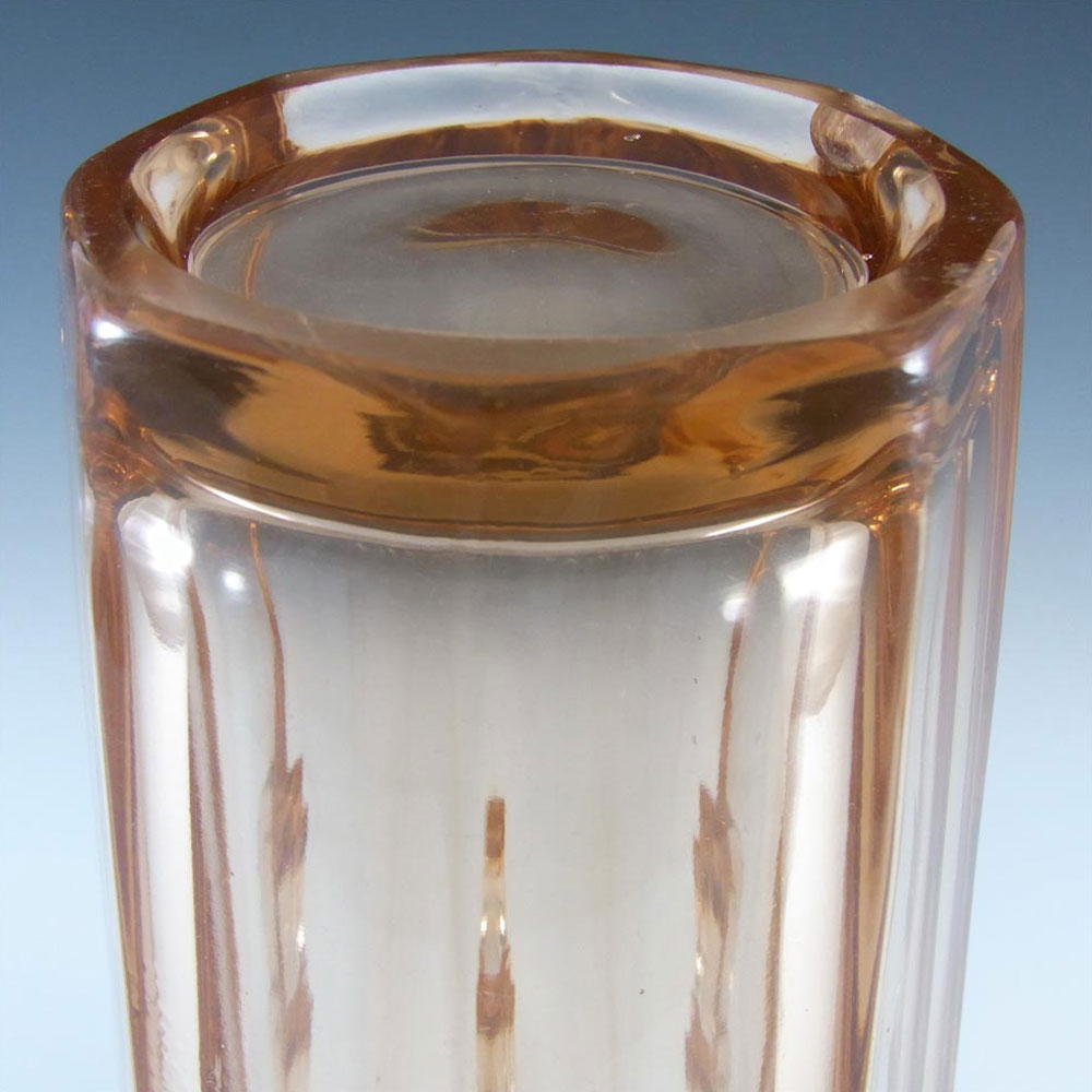 (image for) Sowerby #2597 Art Deco 1930's 'Rosalin' Pink Glass Vase - Click Image to Close