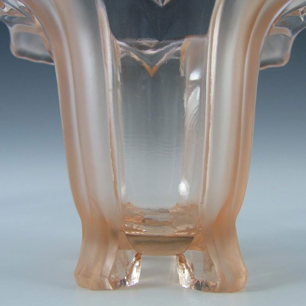 Sowerby #2631 Art Deco 1930's Pink Glass Posy Bowl/Vase - Click Image to Close