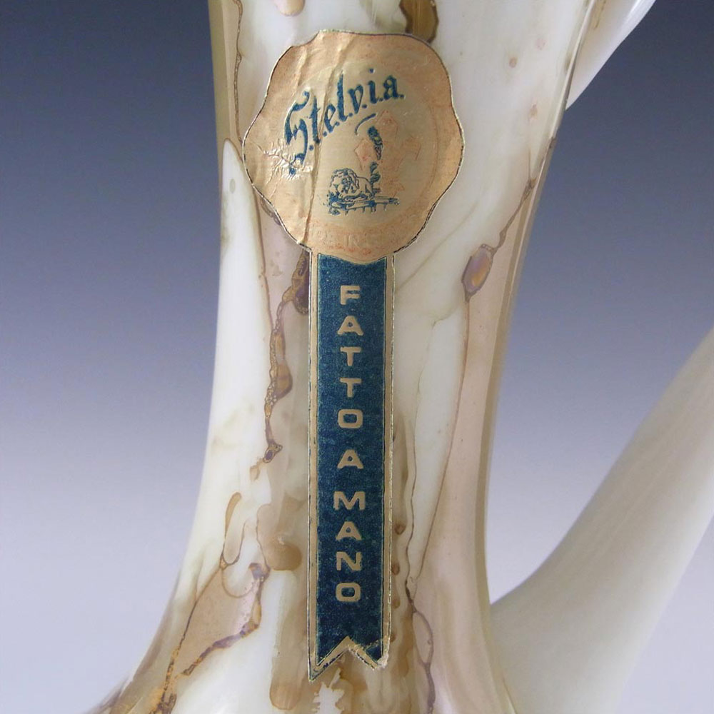 (image for) Stelvia Italian 'Fatto A Mano' Sandy Glass Vase/Jug - Click Image to Close
