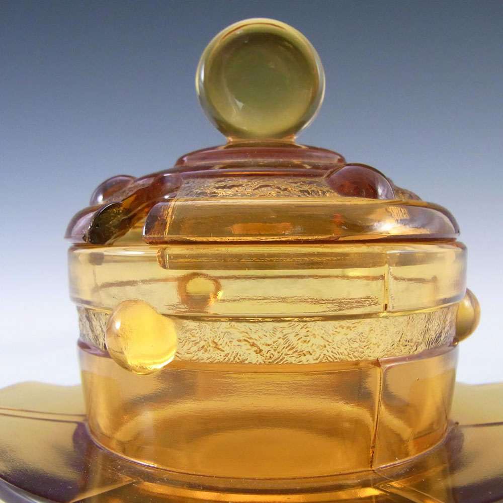 (image for) Stölzle #19417 Czech Art Deco 1930's Amber Glass Bowl - Click Image to Close