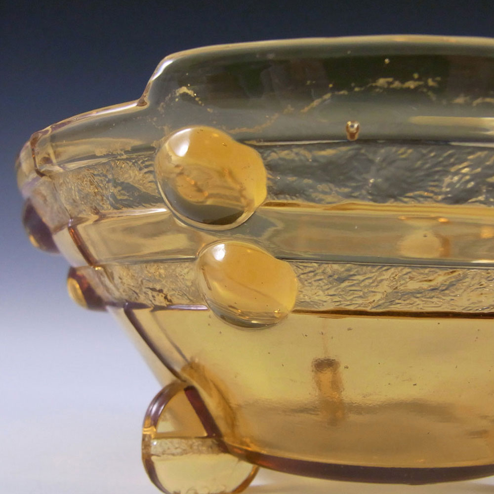 (image for) Stölzle #19413 Art Deco 1930's Amber Glass Jug + Bowl Set - Click Image to Close