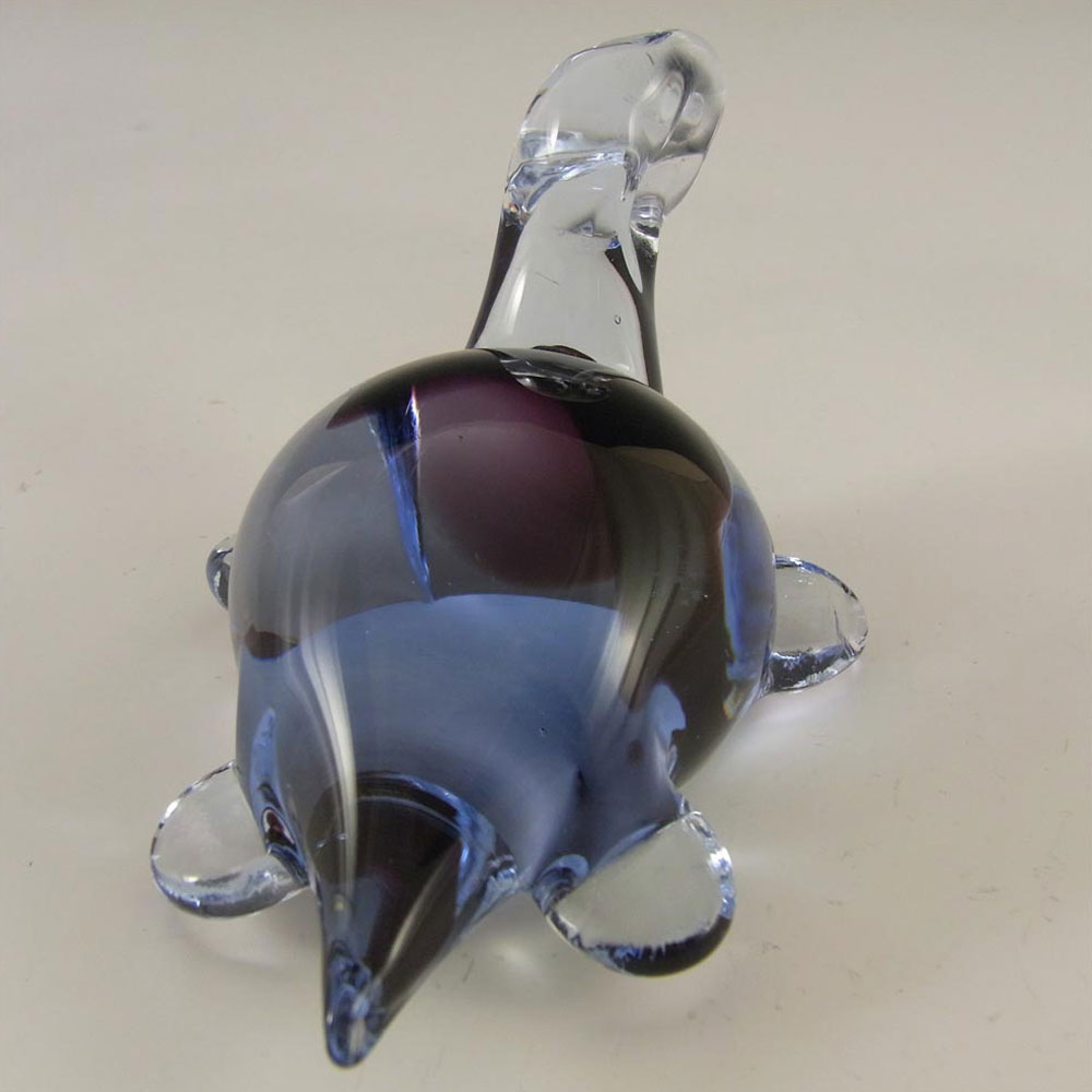 (image for) Czech? Blue + Green Cased Glass Tortoise Paperweight - Click Image to Close