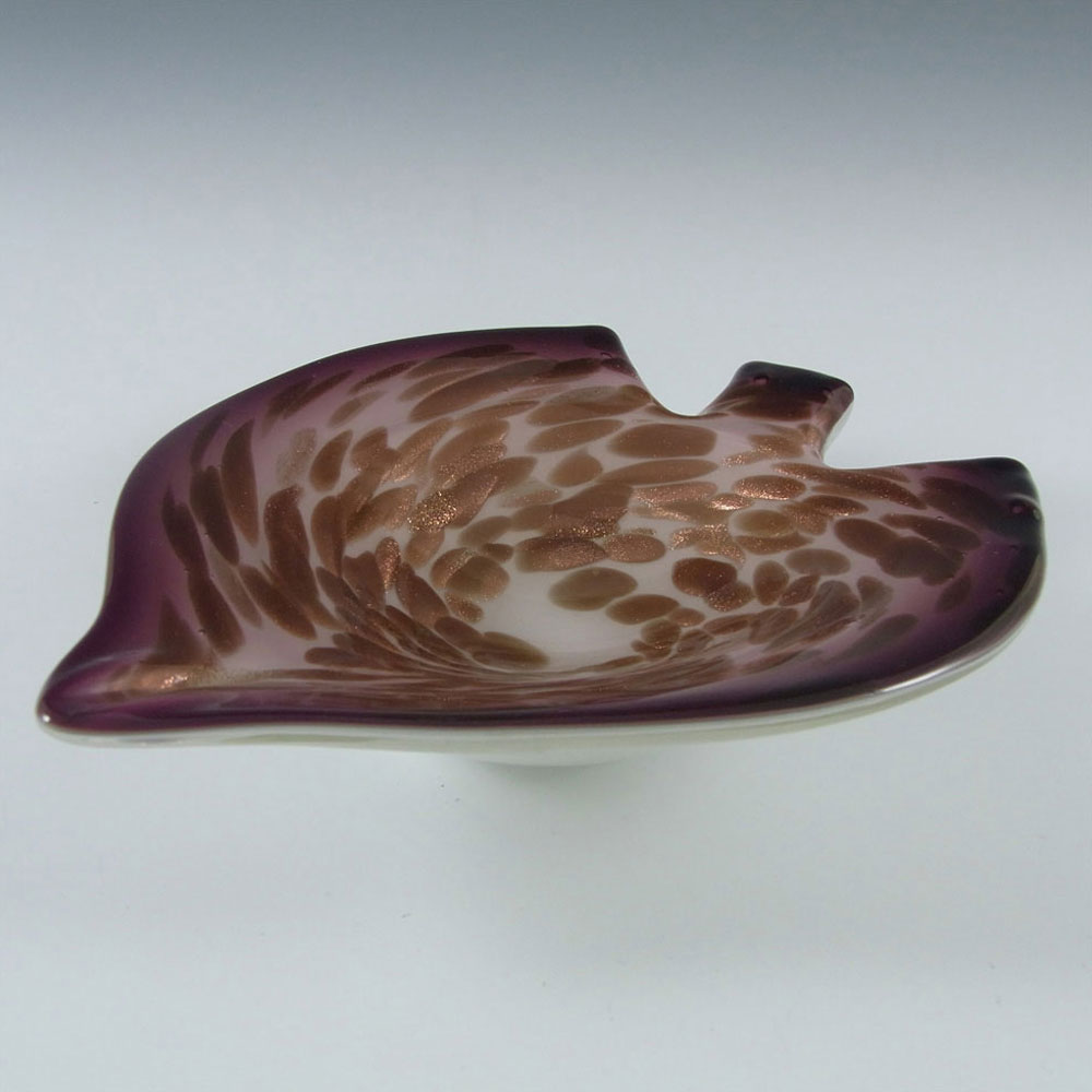 (image for) Vetro Artistico Veneziano Murano Glass Aventurine Bowl - Click Image to Close