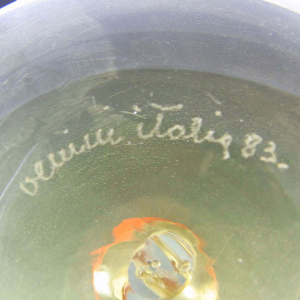 (image for) Venini Murano Amber Glass 'Monofiori' Vase - Signed - Click Image to Close