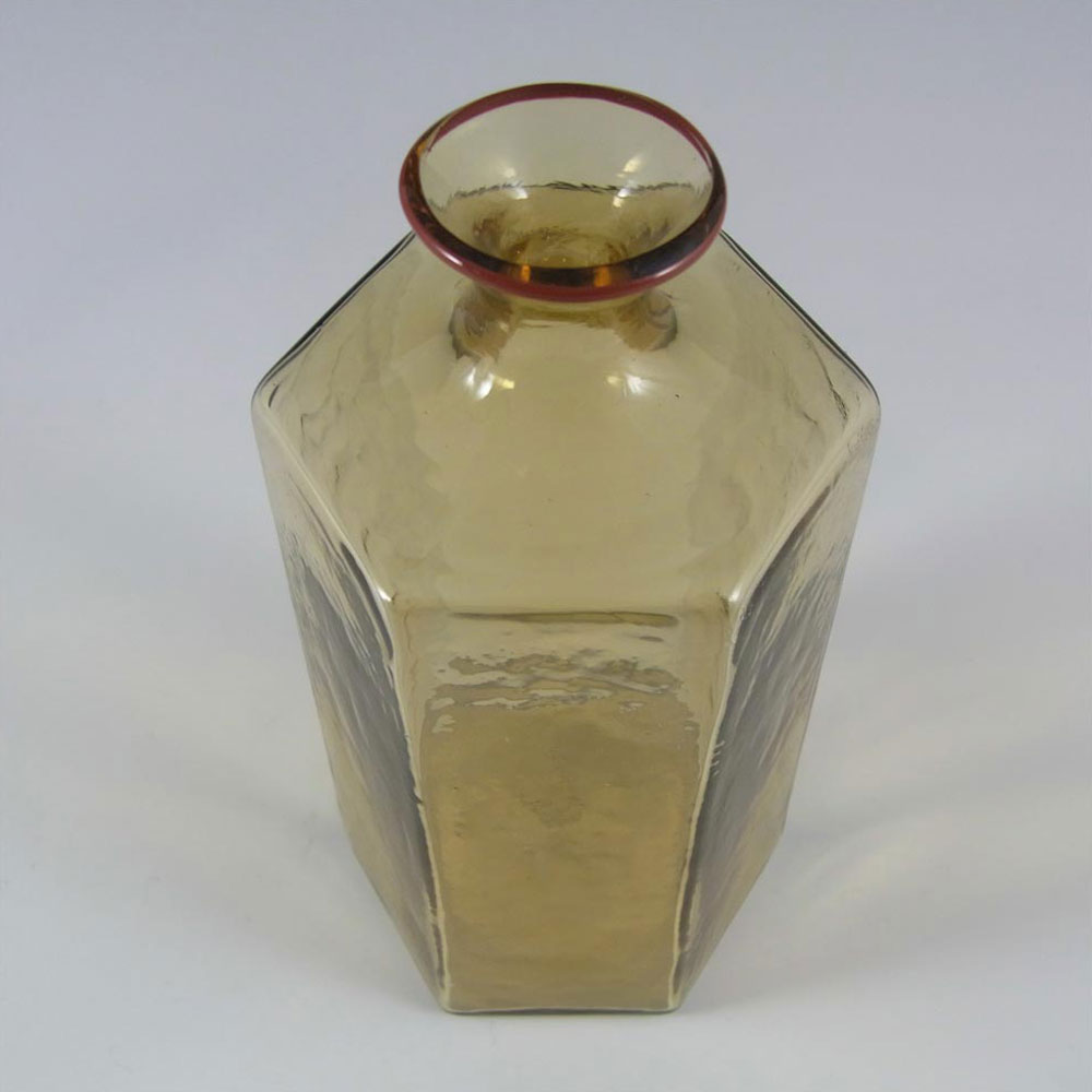 Venini Murano Amber Glass 'Vasetti' Vase - Signed '79 - Click Image to Close