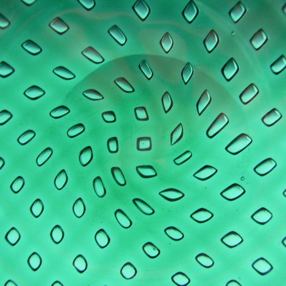 Venini Murano Green Glass Bullicante Bowl by Carlo Scarpa - Click Image to Close