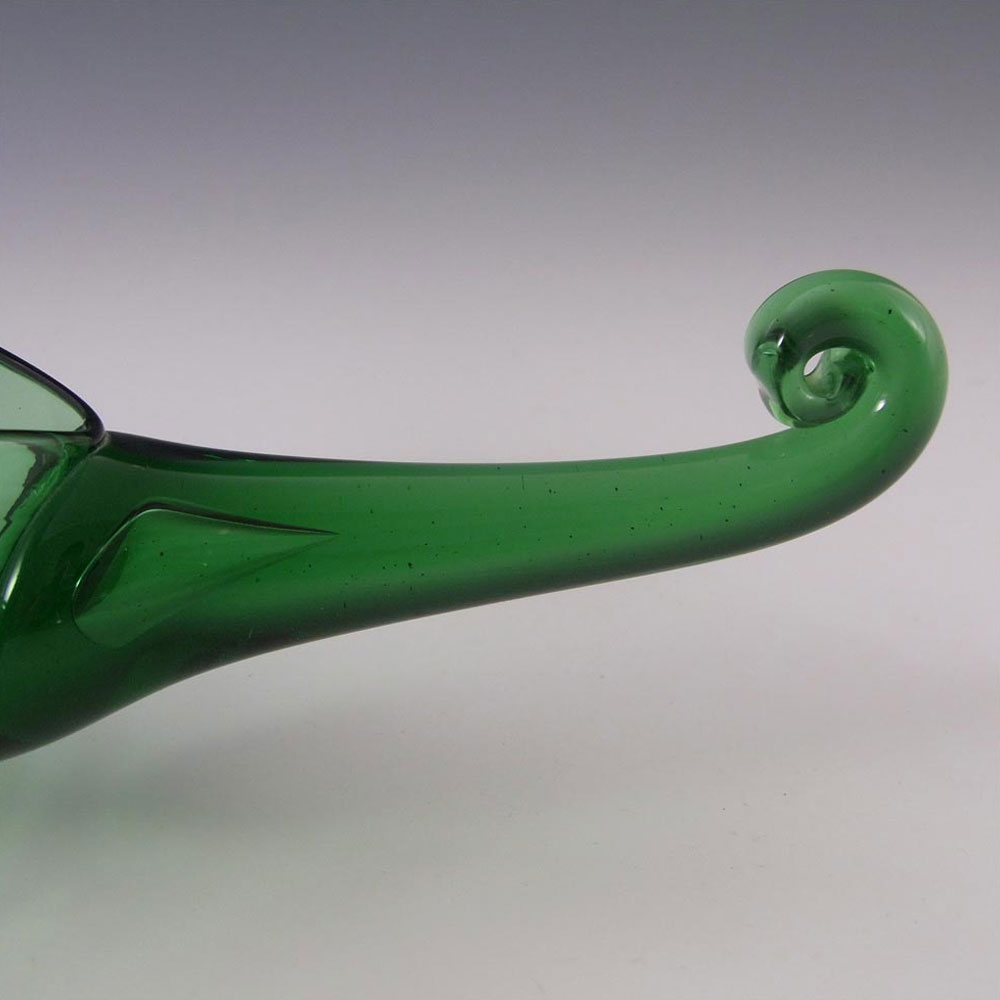 (image for) Empoli Verde Italian Green Glass Bowl w/ Applied Handle - Click Image to Close
