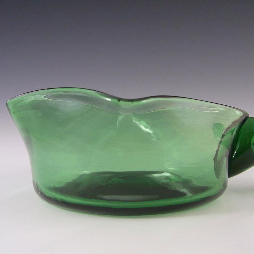 (image for) Empoli Verde Italian Green Glass Bowl w/ Applied Handle - Click Image to Close