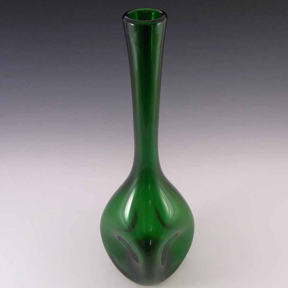 (image for) Empoli Verde Large Italian Green Glass Dimpled Vase - Click Image to Close